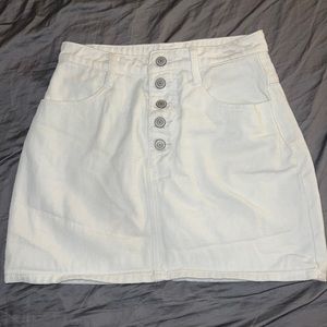 White Jean Skirt
